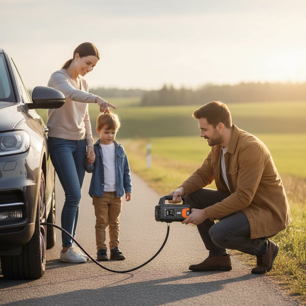 Vehicle - Portable Tire Pumps for Roadside Emergencies